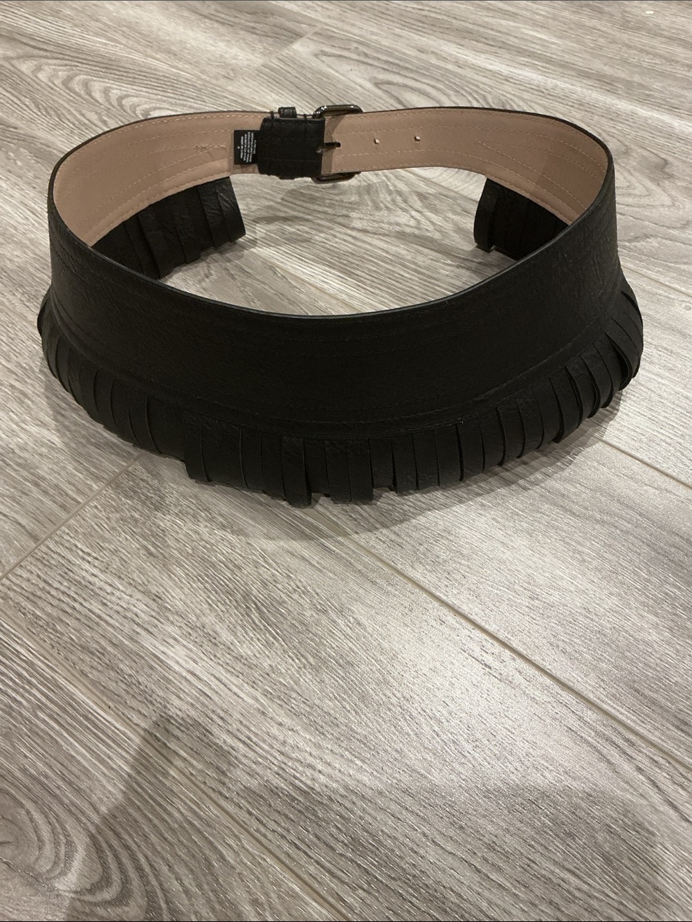 BCBG MaxAzria Black Women's Fringe Belt